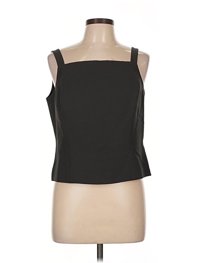 Pre-owned Kasper Sleeveless Top Black Strapless Neckline Tops