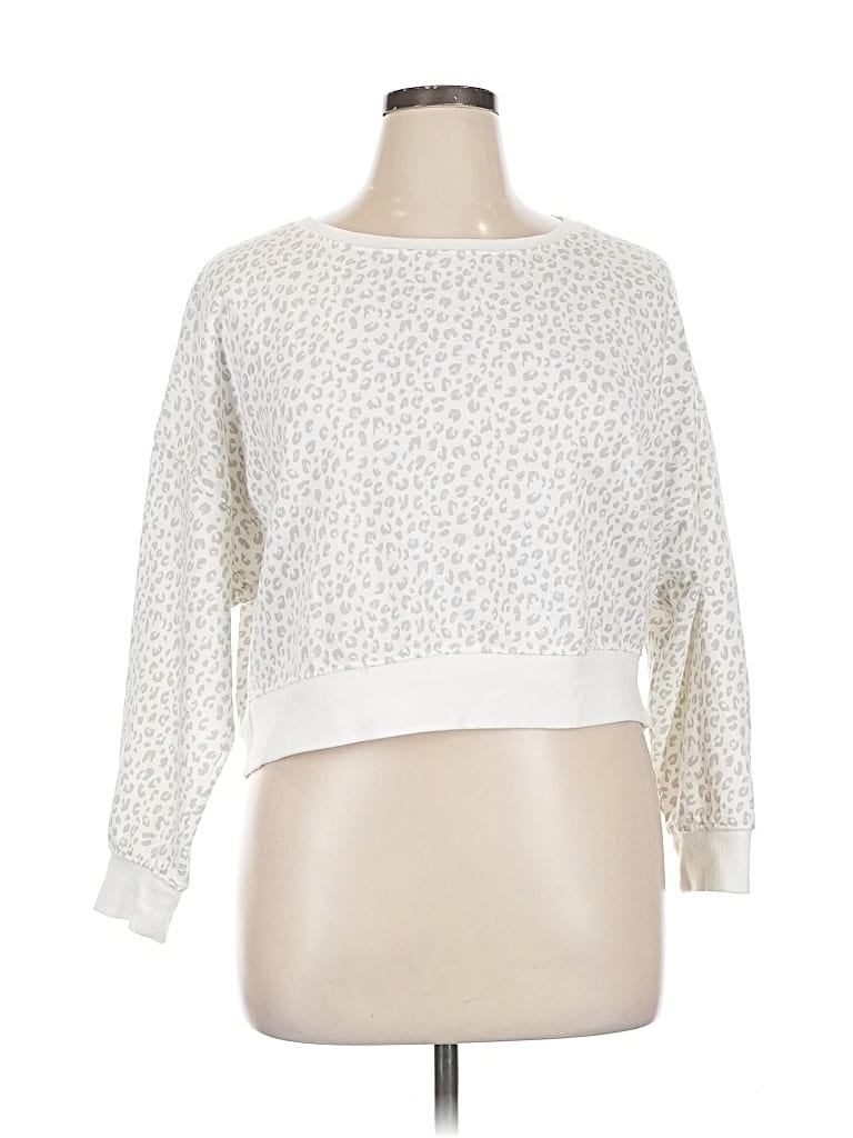 Pre-owned Hippie Rose Pullover Sweater In White