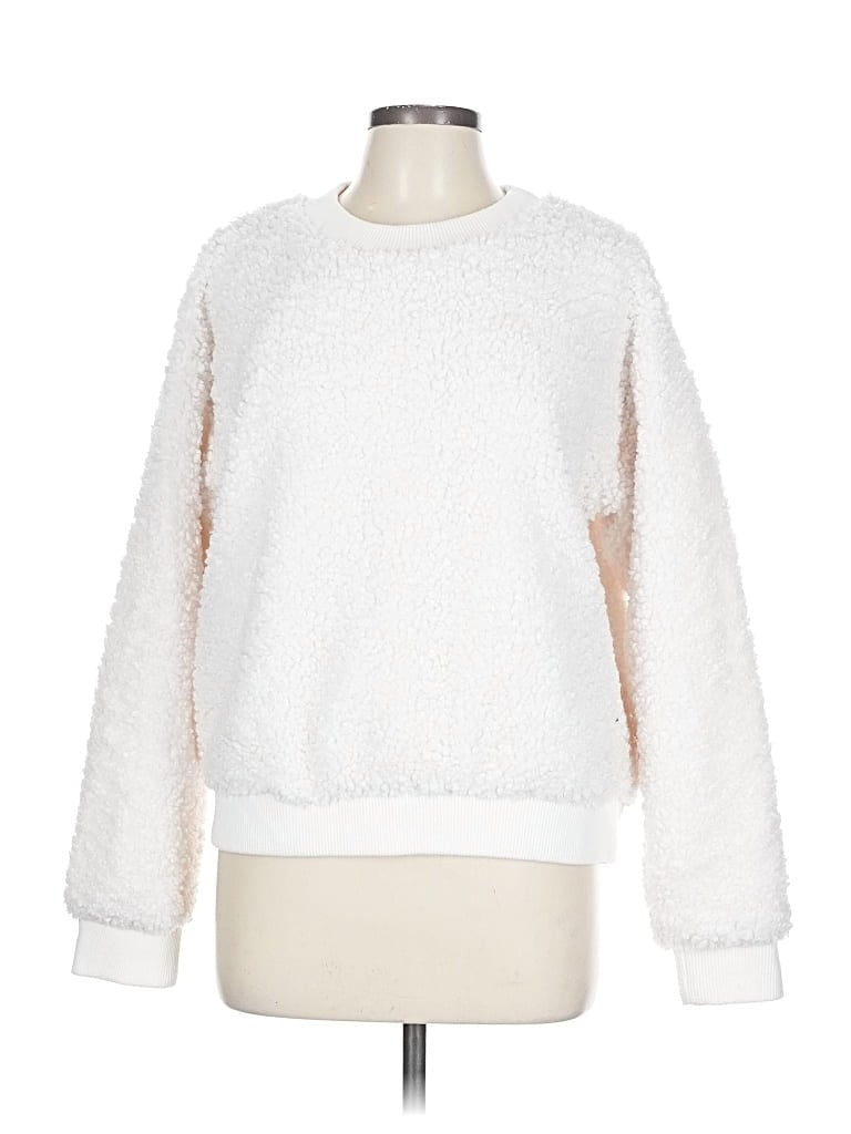 Pre-owned Truth By Republic Pullover Sweater In White