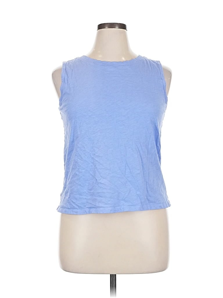 Pre-owned Ann Taylor Loft Outlet Sleeveless T-shirt In Blue