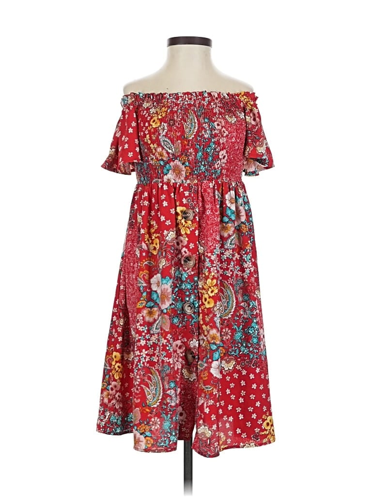 Pre-owned Chenault Casual Dress In Red