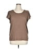 Max Studio Brown Short Sleeve T-Shirt Size XL - photo 1