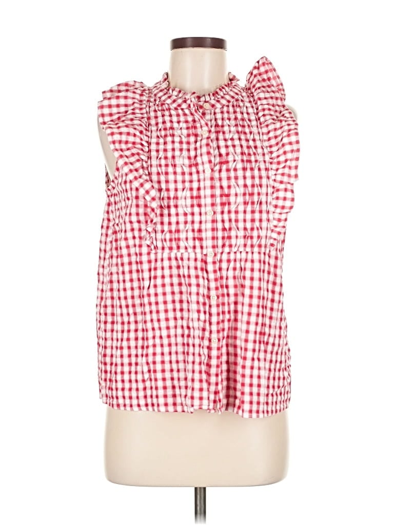 Pre-owned Ann Taylor Loft Sleeveless Blouse In Red