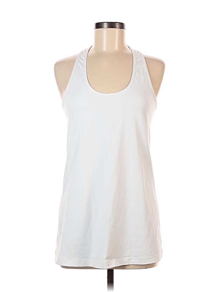 Pre-owned Crz Yoga Tank Top White Halter Neckline Tops