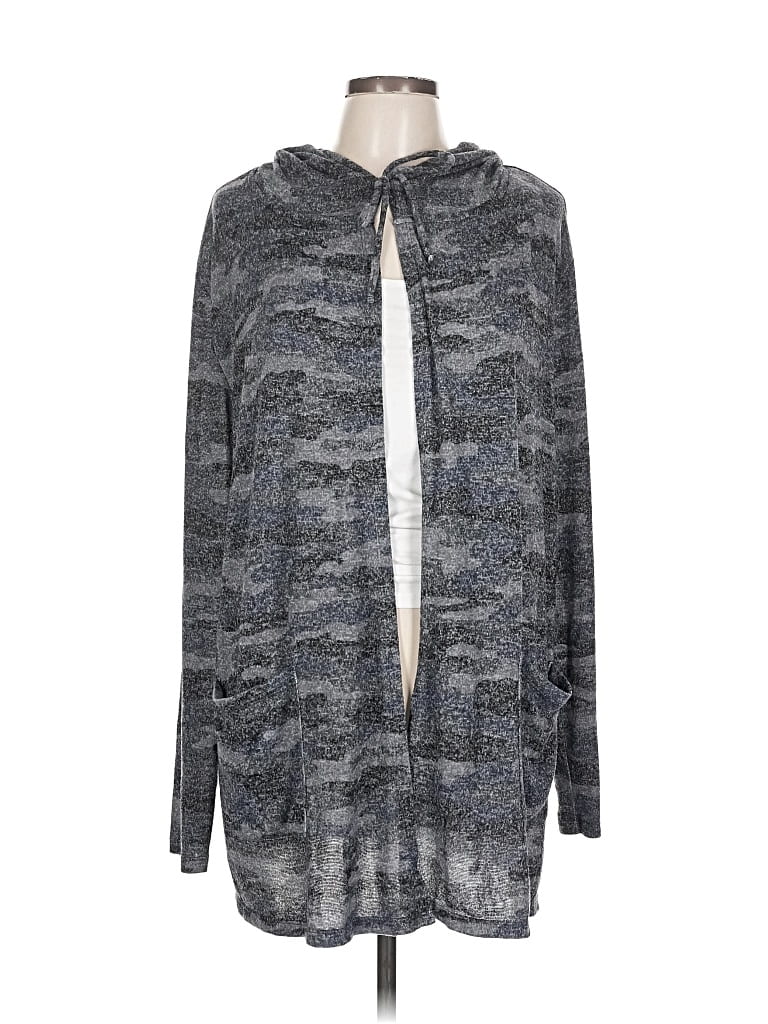 Pre-owned Lucky Brand Cardigan Sweater In Gray