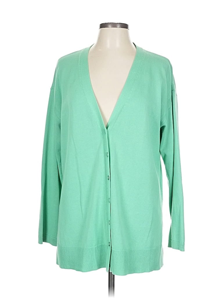 Pre-owned Talbots Cardigan Sweater In Green