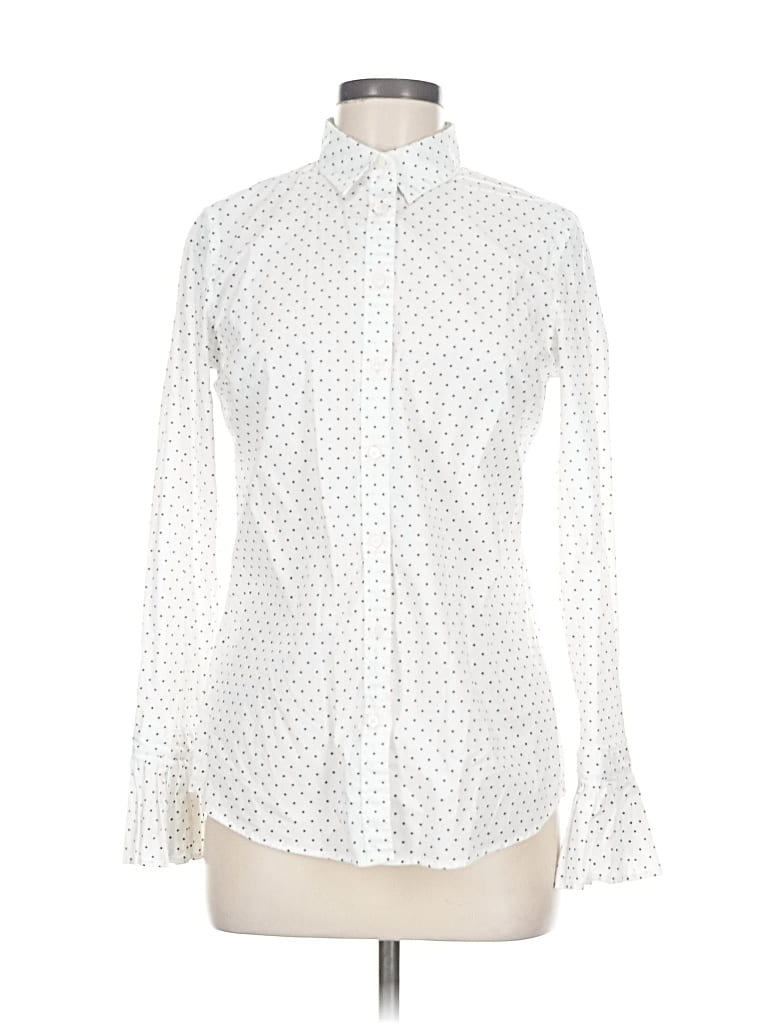 Pre-owned Banana Republic Long Sleeve Button Down Shirt In White