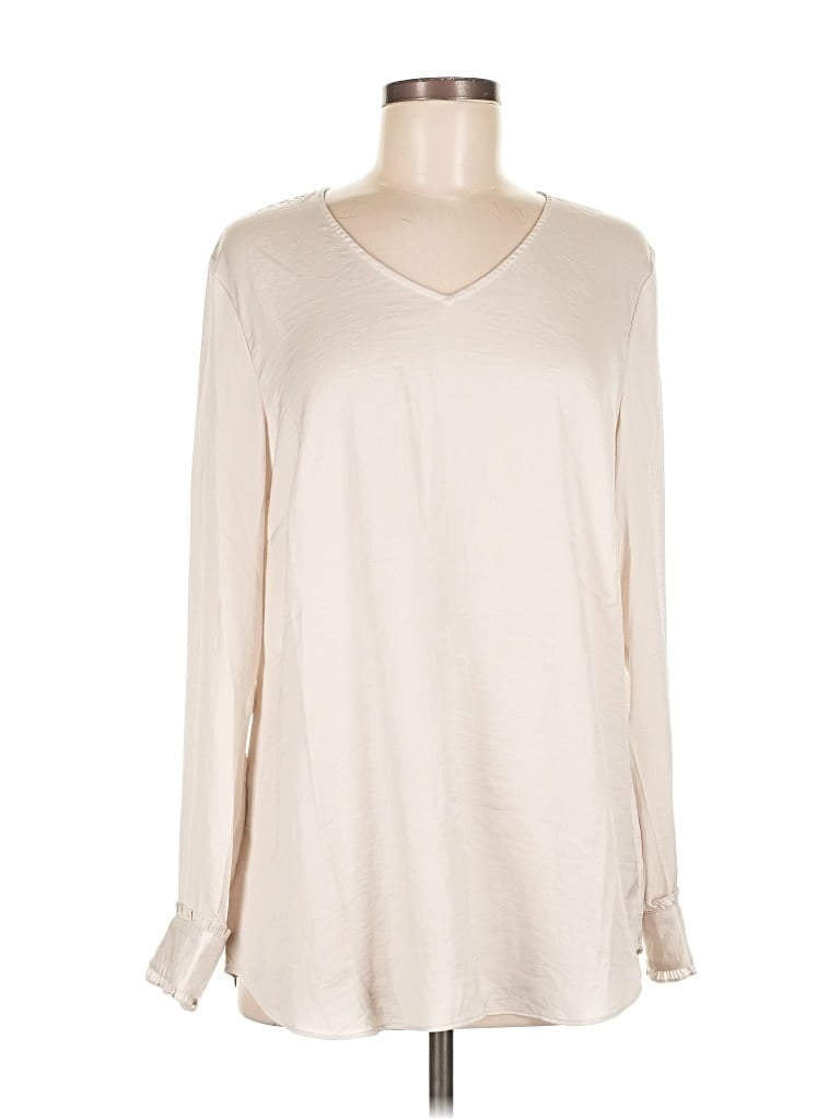 Pre-owned Cabi Long Sleeve T-shirt In White