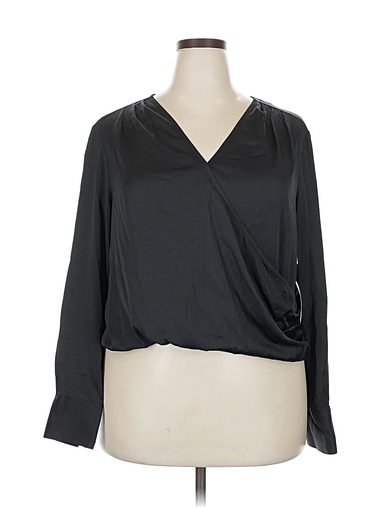 Worthington Long Sleeve Blouse In Blue