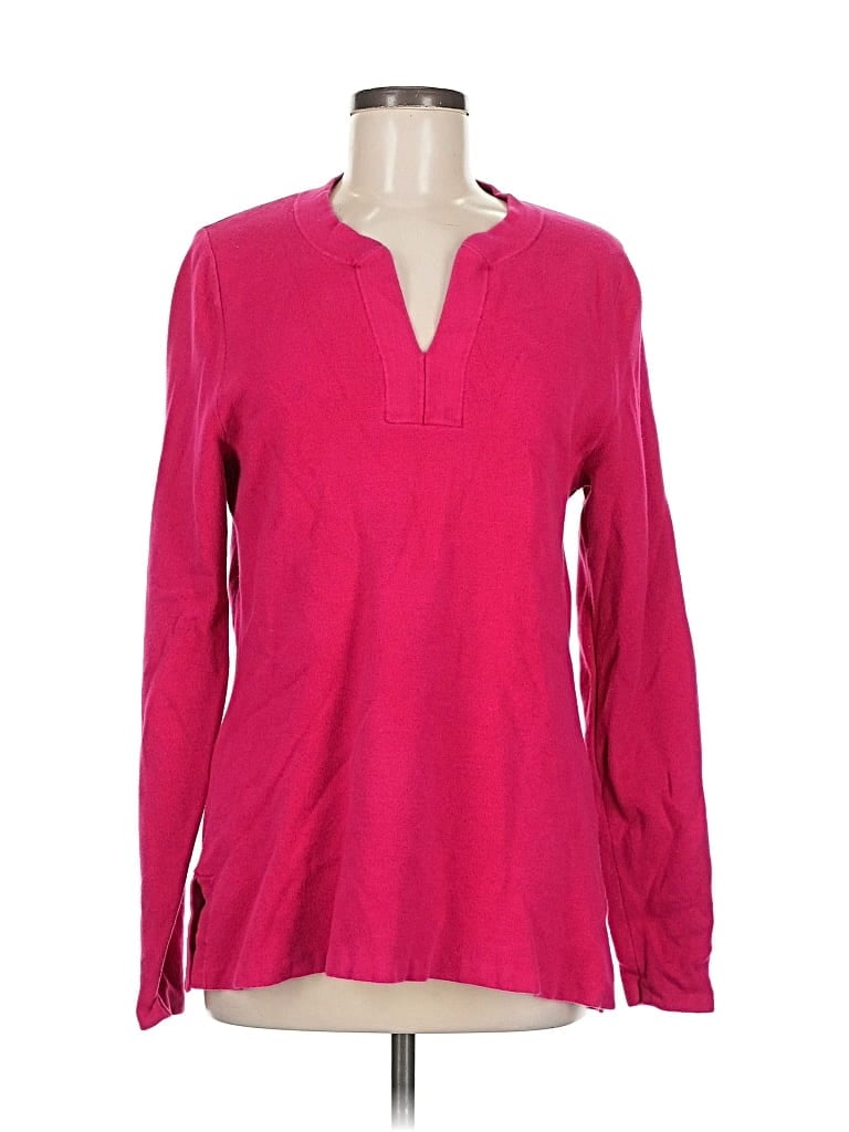 Pre-owned Lands' End Pullover Sweater In Pink
