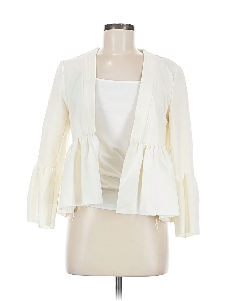 Pre-owned Topshop Cardigan Sweater In White