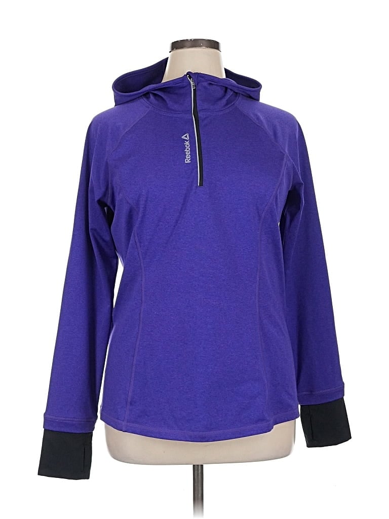 Pre-owned Reebok Pullover Hoodie In Purple