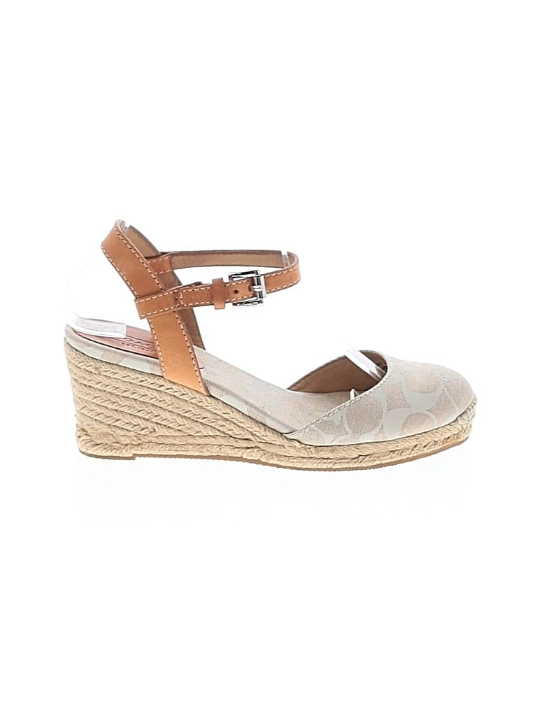 Pre-owned Coach Wedges In Gray