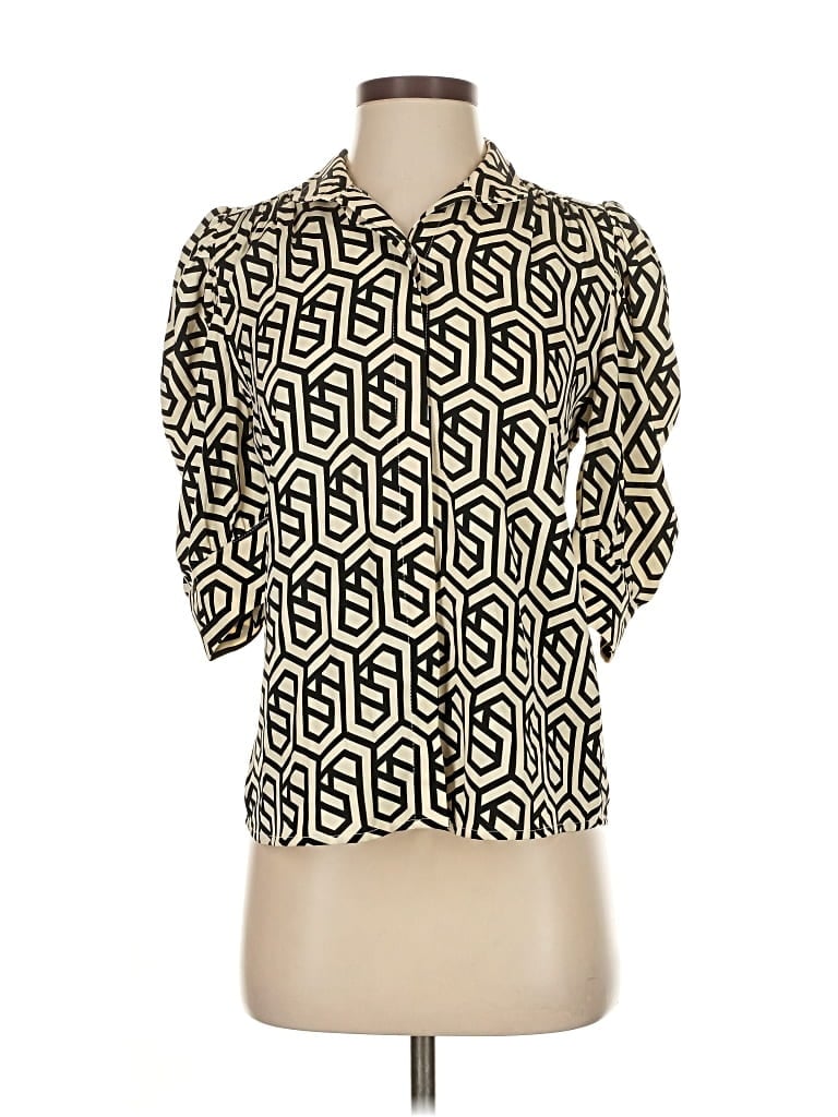 Pre-owned Bishop + Young 3/4 Sleeve Blouse In White