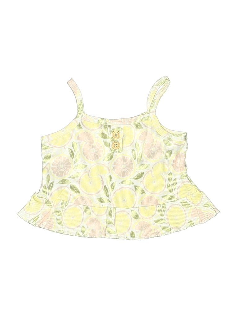 Pre-owned Rz Rachel Zoe Kids' Tank Top Yellow Halter Neckline Tops