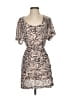 H&M 100% Polyester Animal Print Tan Casual Dress Size XS - photo 1