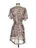 H&M 100% Polyester Animal Print Tan Casual Dress Size XS - photo 2