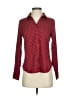 Wardrobe 100% Polyester Polka Dots Burgundy Long Sleeve Blouse Size XS - photo 1