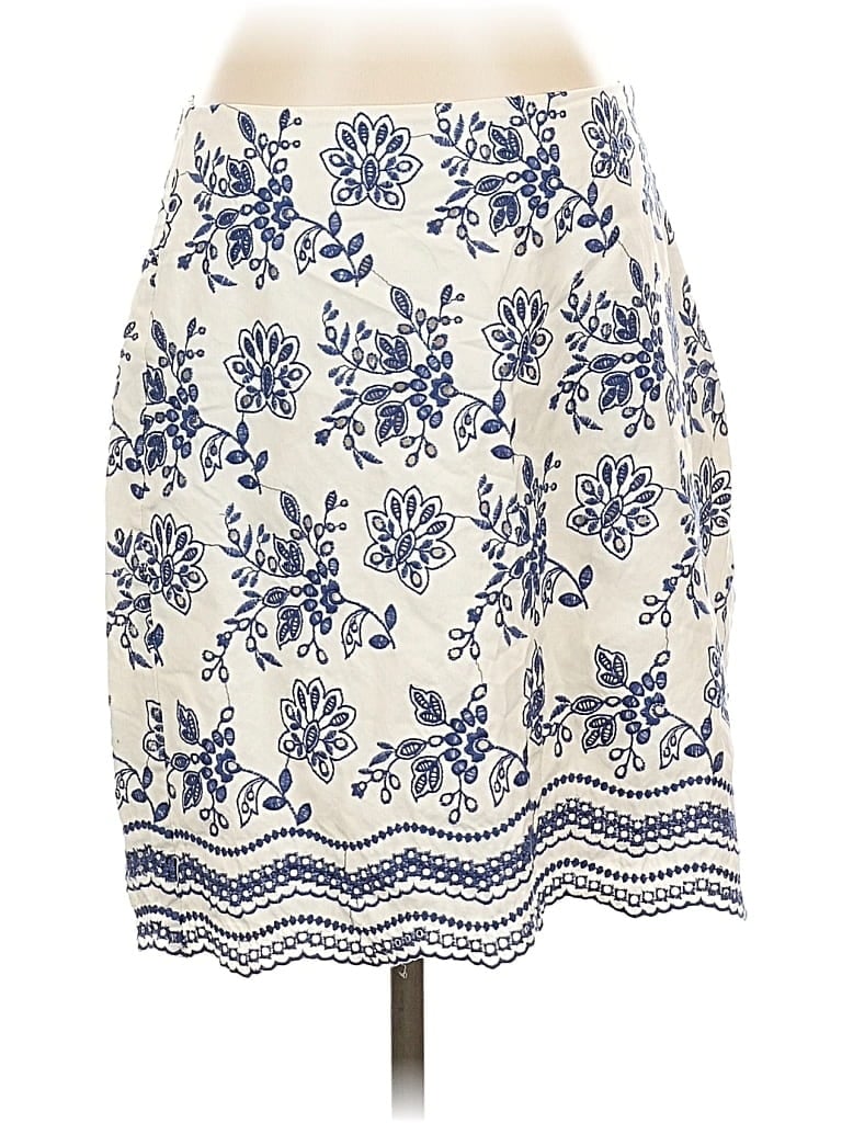 Pre-owned Ann Taylor Loft Casual Skirt In White