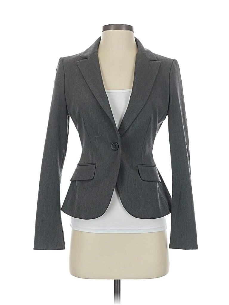 Pre-owned Express Blazer Jacket In Gray