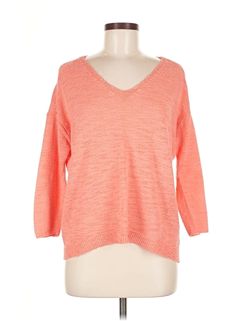 Pre-owned Ann Taylor Loft Pullover Sweater In Orange