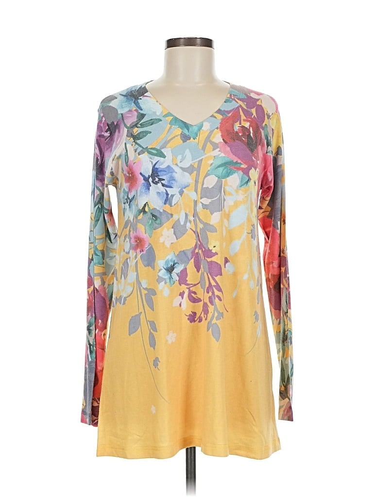 Pre-owned Assorted Brands Long Sleeve Blouse In Yellow
