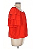 Chenault 100% Polyester Red Short Sleeve Blouse Size L - photo 4