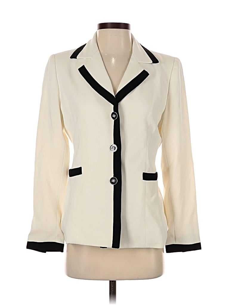 Pre-owned Kasper Blazer Jacket In White