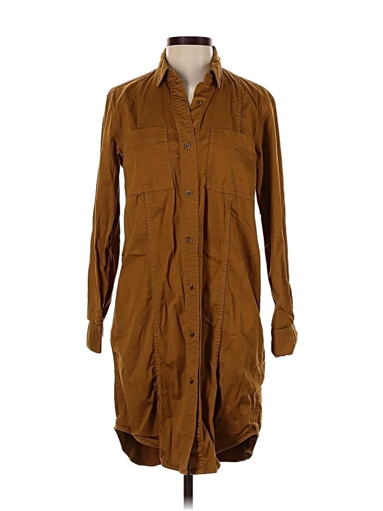 Pre-owned Everlane Long Sleeve Button Down Shirt In Brown