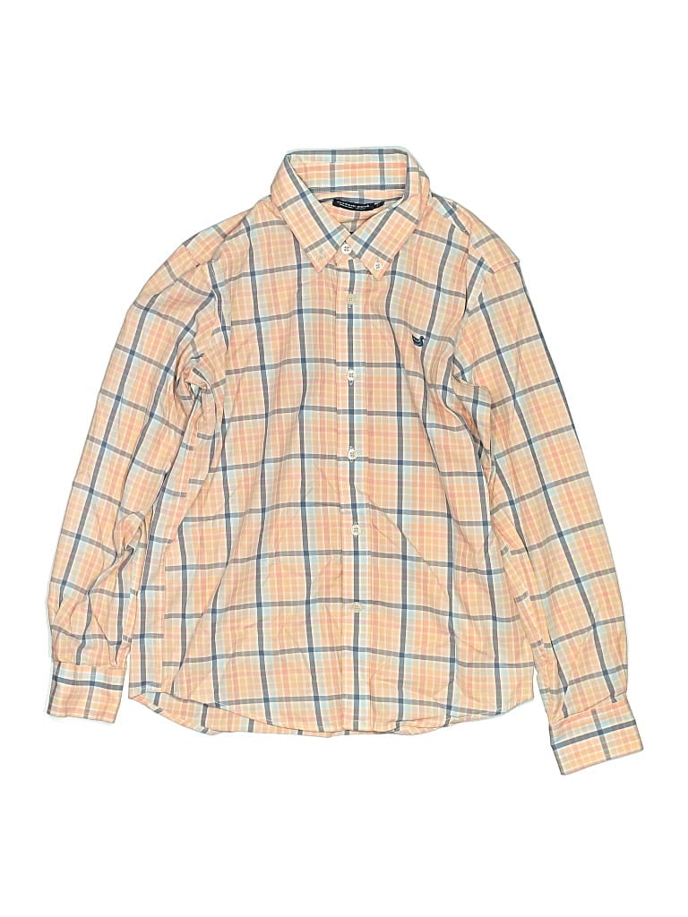 Pre-owned Southern Marsh Kids' Long Sleeve Button Down Shirt In Orange