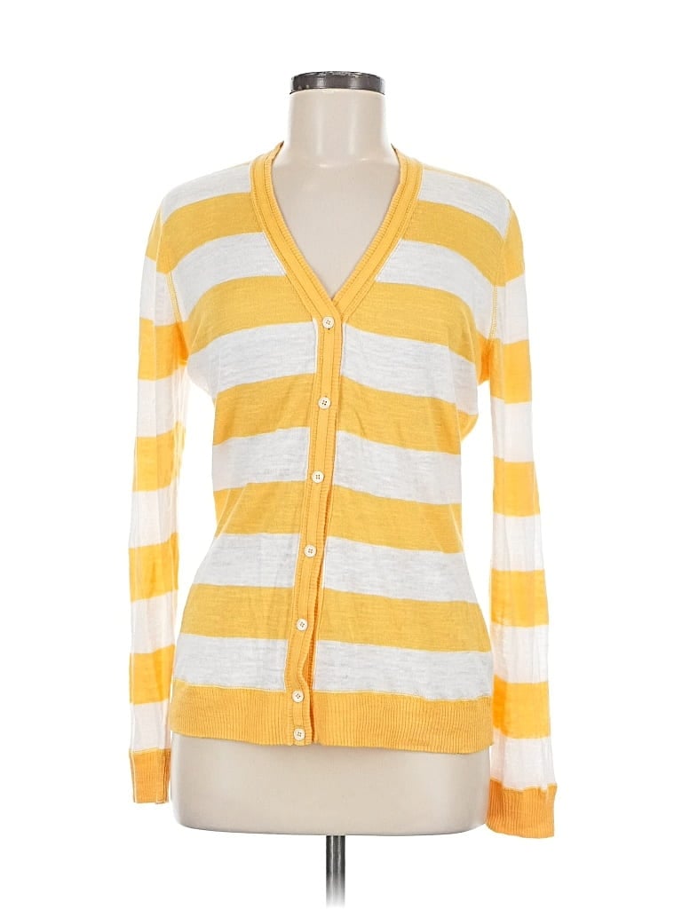 Pre-owned Lafayette 148 Cardigan Sweater In Yellow
