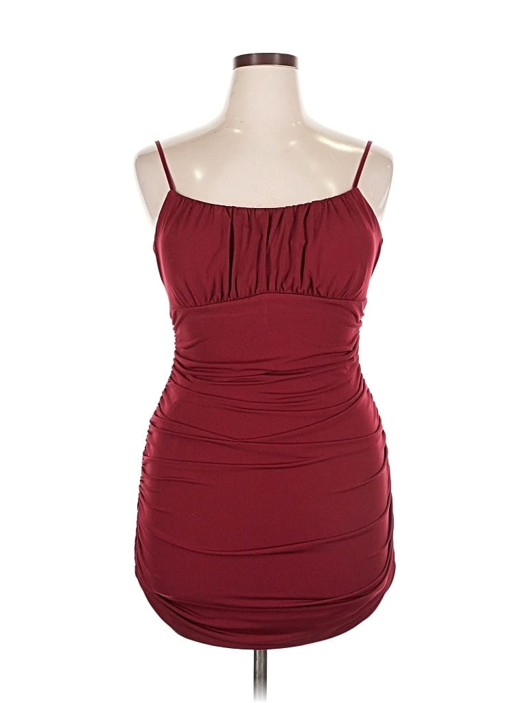 Pre-owned Emerald Sundae Cocktail Dress In Burgundy
