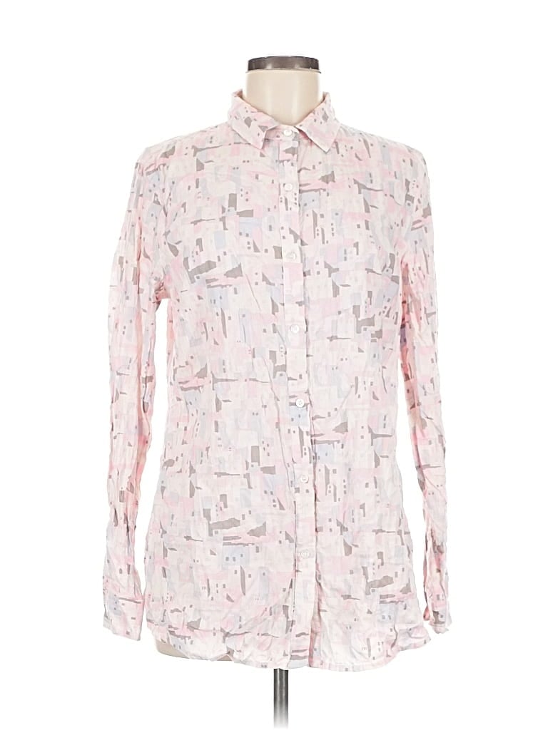 Pre-owned J. Mclaughlin Long Sleeve Blouse In Pink