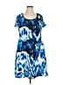 Forever Audrey Tie-dye Blue Casual Dress Size 16 - photo 1