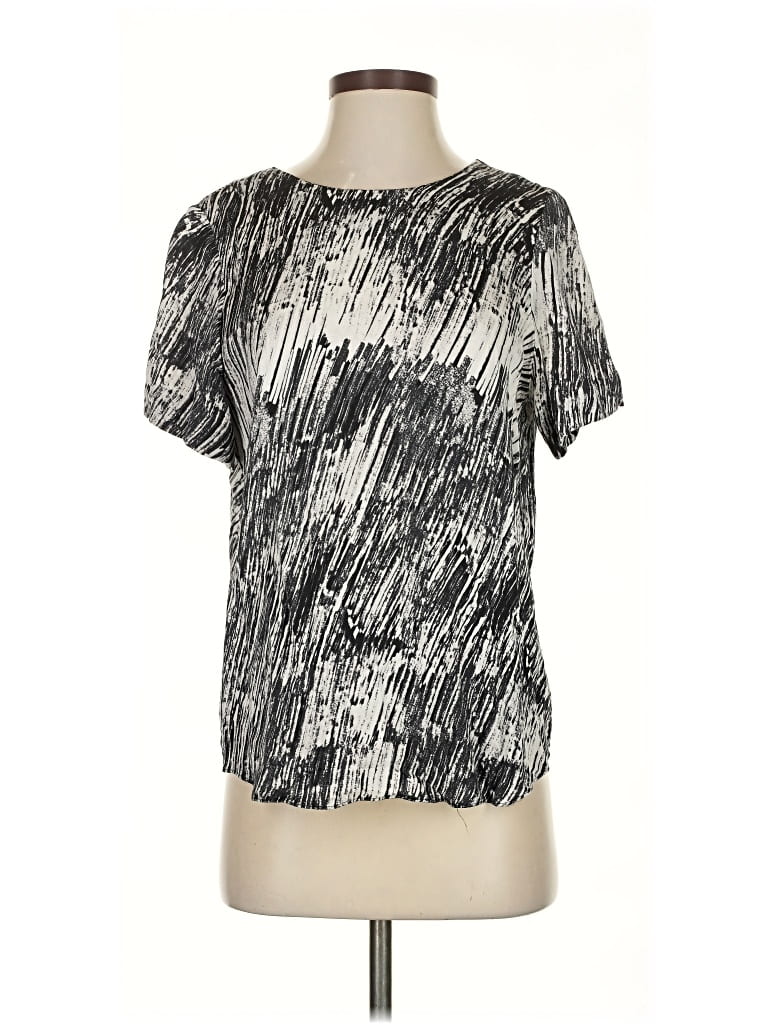 Pre-owned & Other Stories Short Sleeve Blouse In Silver