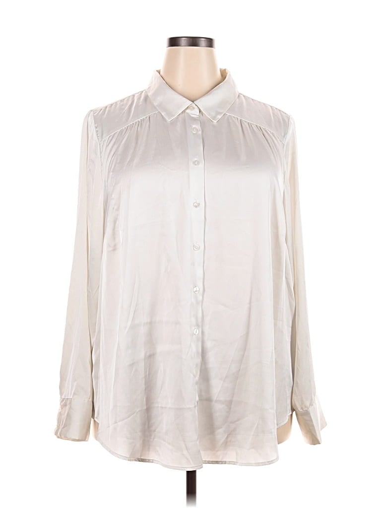 Pre-owned Torrid Long Sleeve Blouse In Silver