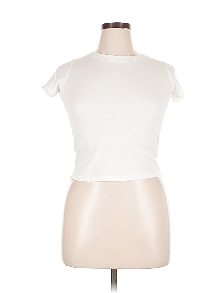 Pre-owned Splendid Short Sleeve T-shirt In White