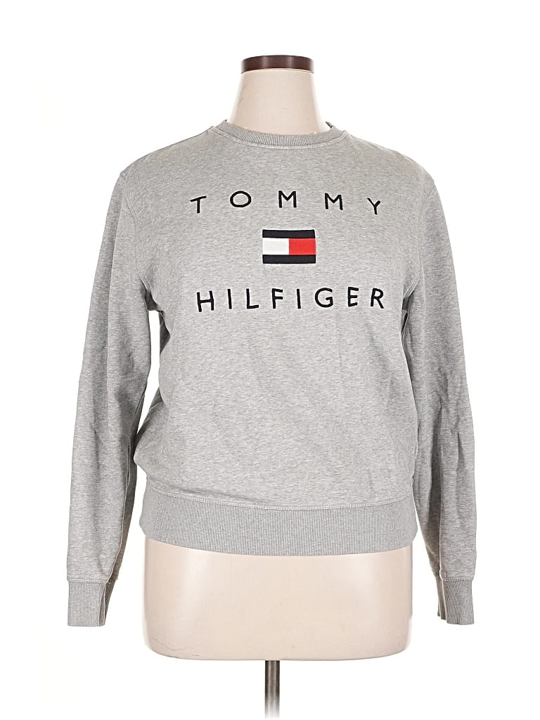 Pre-owned Tommy Hilfiger Sweatshirt In Gray