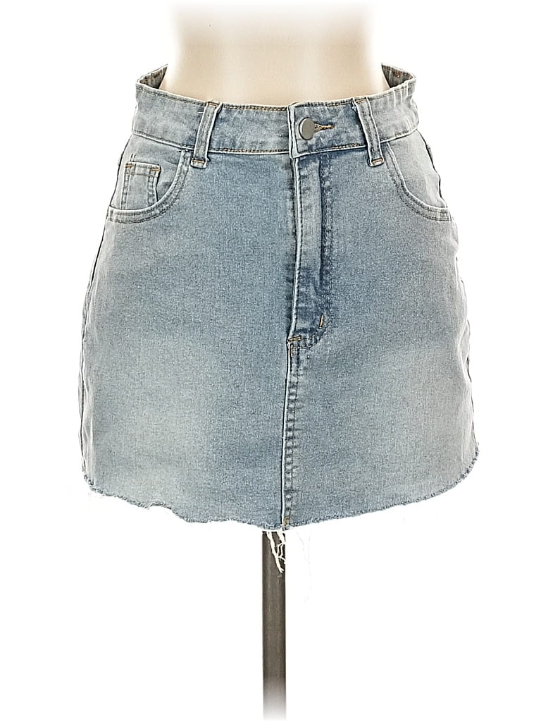 Pre-owned Unbranded Denim Skirt In Blue