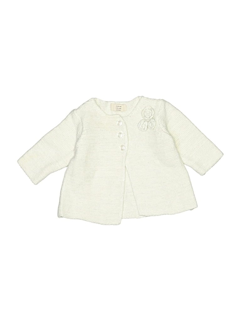 Pre-owned Peek Babies' ... Cardigan Sweater In White