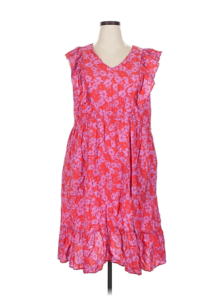 Pre-owned Terra & Sky Casual Dress In Red