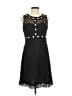 Taylor 100% Polyester Stars Black Cocktail Dress Size 4 - photo 1