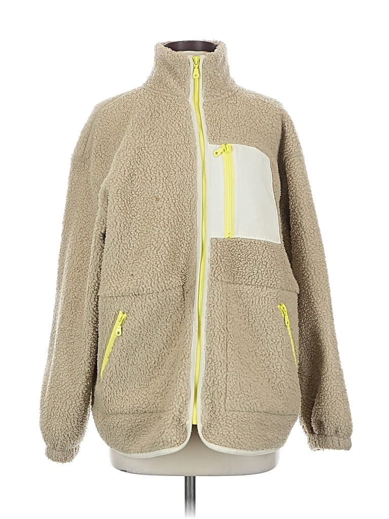 Pre-owned Universal Thread Fleece Jacket In Brown