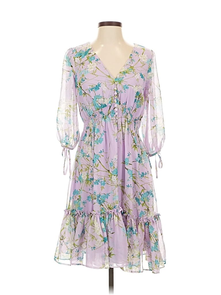 Pre-owned Taylor Cocktail Dress In Purple