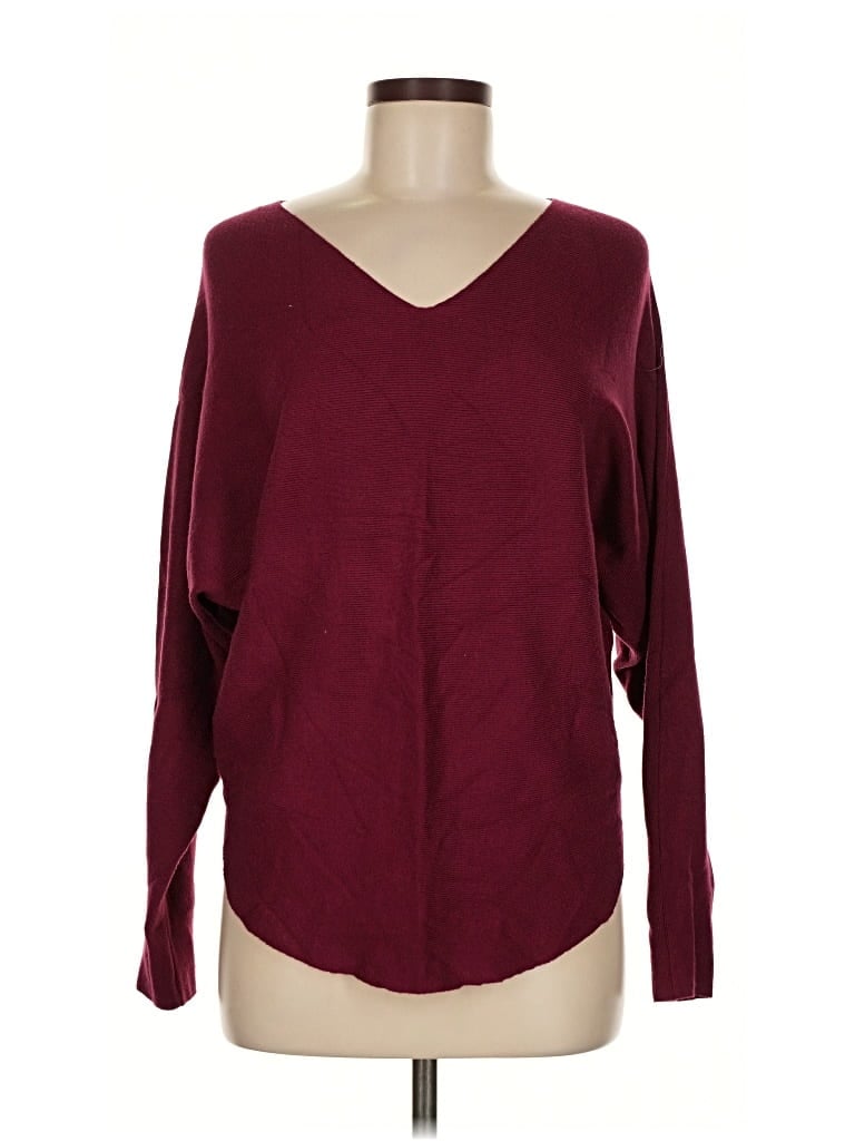 Pre-owned Milano Pullover Sweater In Burgundy