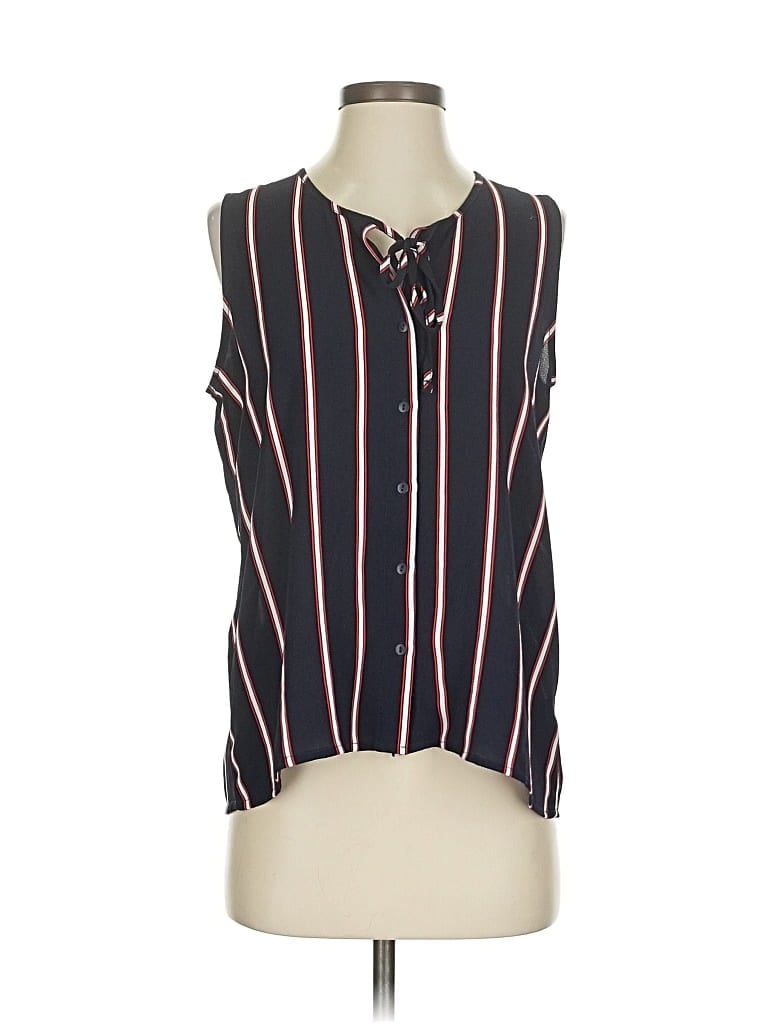 Pre-owned Lemon Tart Sleeveless Blouse In Blue