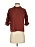 TeXTURE & THREAD Madewell Burgundy 3/4 Sleeve Blouse Size XXS - photo 1
