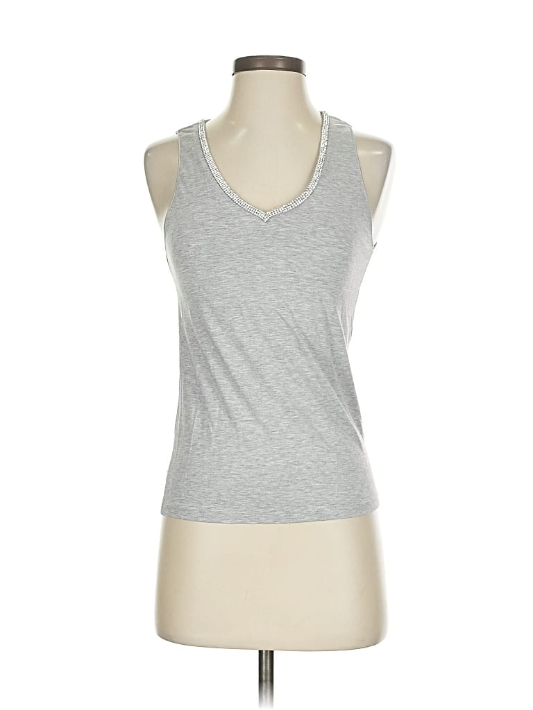 Pre-owned Majestic Paris Sleeveless T-shirt In Silver