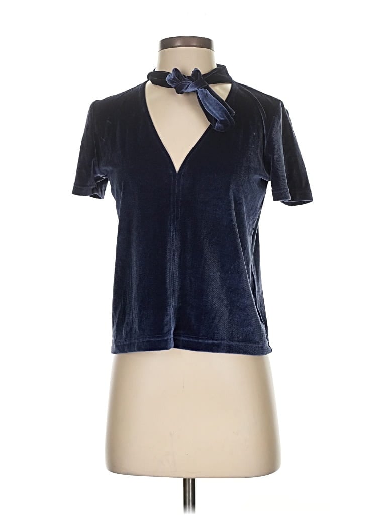 Pre-owned Madewell Short Sleeve Polo Shirt In Blue