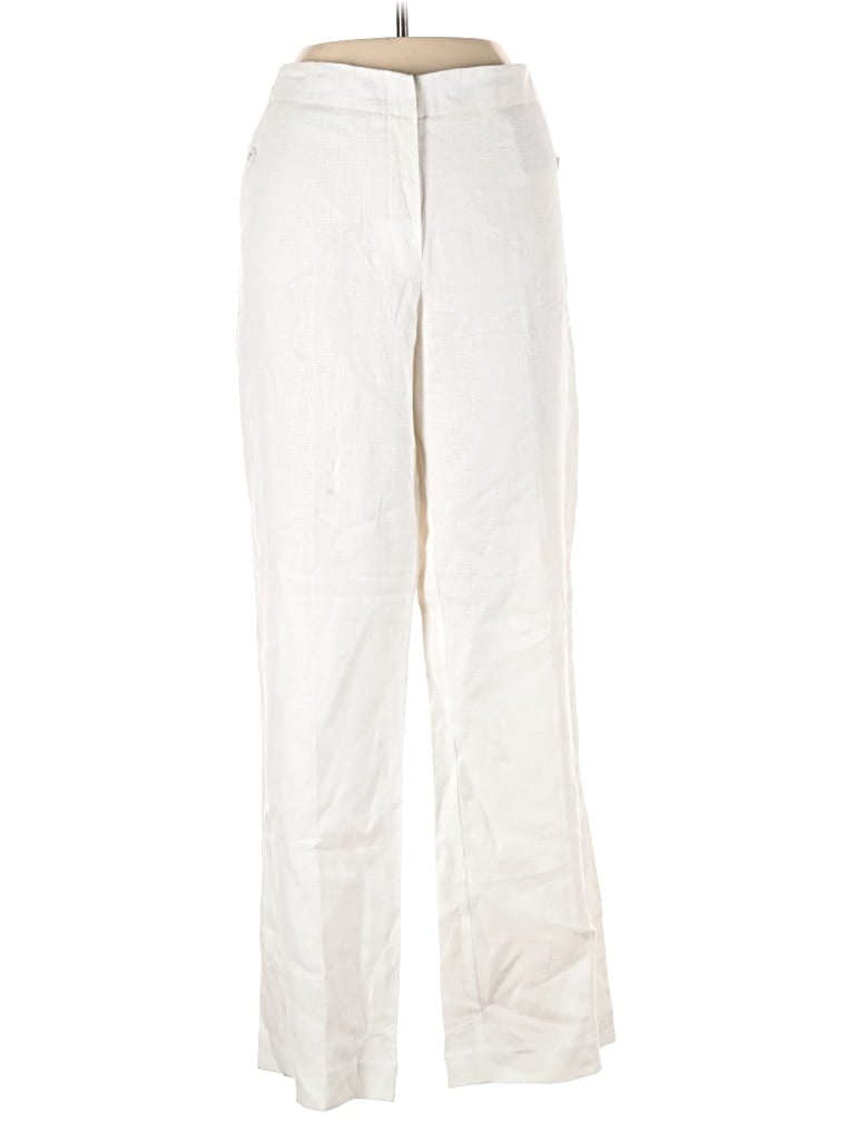 Pre-owned Pure Collection Linen Pants In White